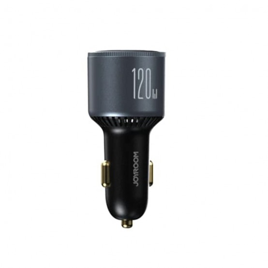 Alimentator JoyRoom Car Charger  - USB, 2x Type-C, RGB Light, Super Fast Charging, 5A, 120W - Dark Gray JR-CCN07