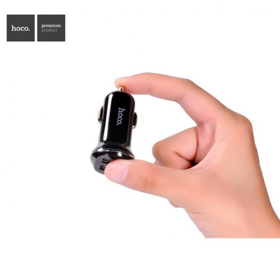 Alimentator Hoco Car Charger  - 2xUSB-A, 10.5W, 2.1A - Black Z1