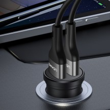 Alimentator USAMS Car Charger C20  - Dual USB, 2.4A  - Black US-CC114