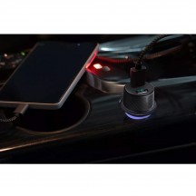 Alimentator Yesido Car Charger  - 2x USB, LED Display, QC 3.0, 18W, 3A - Black Y31