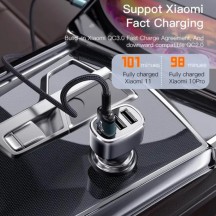 Alimentator Yesido Car Charger  - 3x USB, 2.4A, Q.C3.0, Fast Charging, 42W - Black Y46