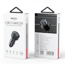 Alimentator Yesido Car Charger  - 2x Type-C, Fast Charging, 60W - Black Y48