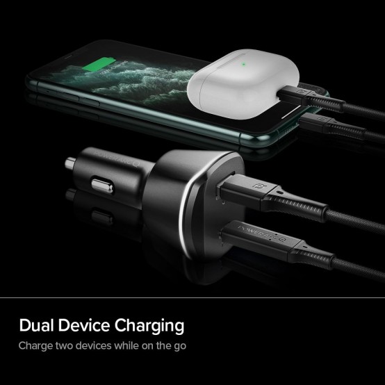 Alimentator  Car Charger  - USB-C, USB-A, QC 3.0, 30W - Black PC1800