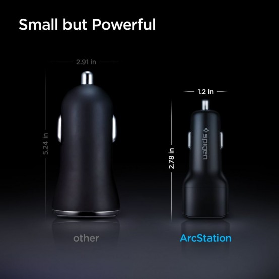 Alimentator  Car Charger  - 2xUSB-C,QC 3.0, 45W - Black PC2000