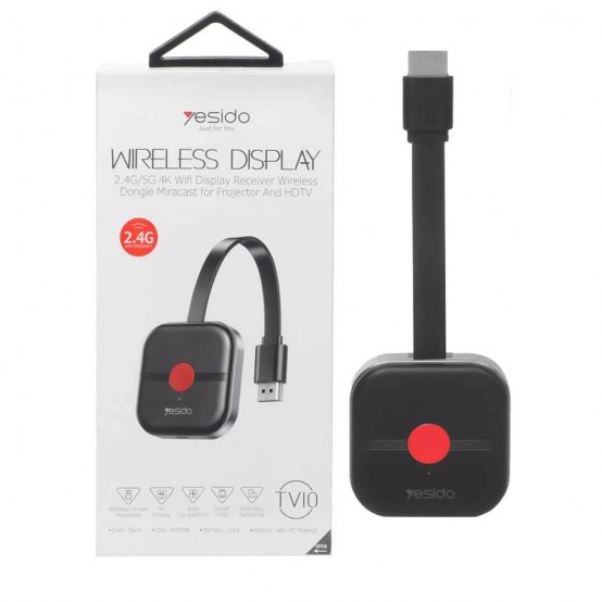 Adaptor Yesido Wireless Screen Display Receiver TV10 2.4G - High-Definition,  HDMI - Black 6971050268976