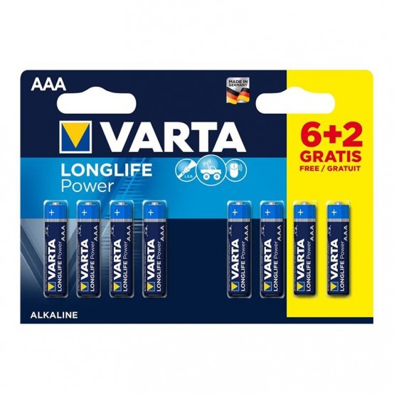 Baterie Varta Longlife AAA LR03 Blister 6+2 buc