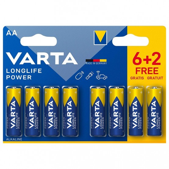 Baterie Varta Longlife AA LR06 Blister 6+2 buc 04906 121 428
