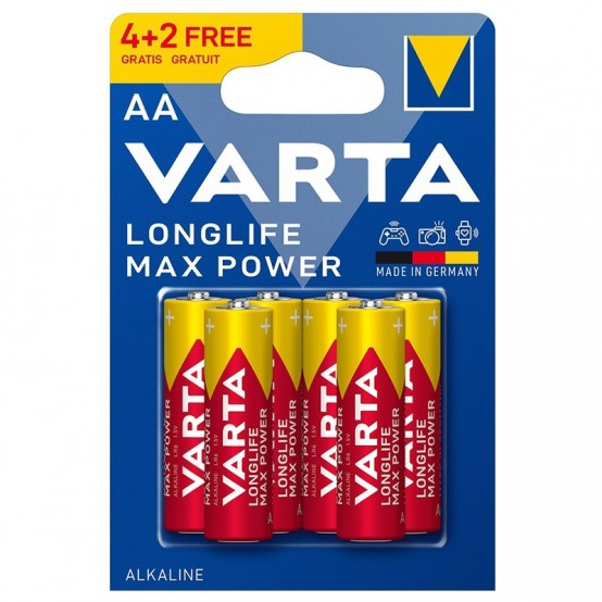 Baterie Varta Longlife Max Power AA LR06 Blister 4+2 buc 04706 101 436