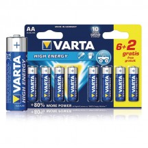 Baterie Varta High Energy AA LR06 Blister 6+2 buc 04906 121 418