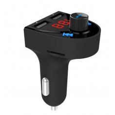 Modulator FM Gembird 3-in-1 Bluetooth carkit with FM-radio transmitter and USB 3.1 A charger, black BTT-03