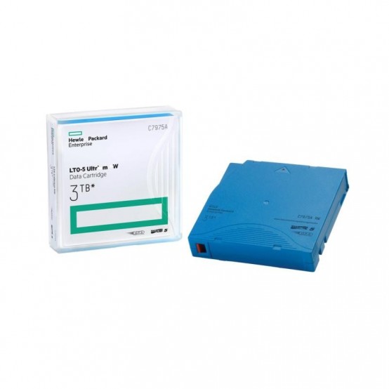 Tape Media HP LTO-5 Ultrium 3TB Non-custom Labeled Data Cartridge 20 Pack C7975AN