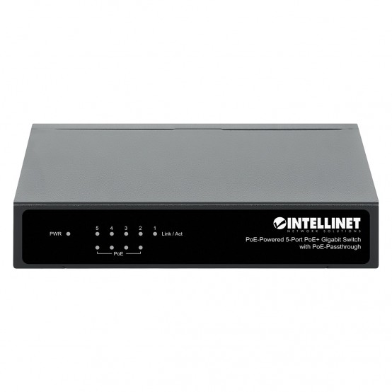 Switch Intellinet PoE-Powered 5-Port Gigabit Switch with PoE Passthrough 561082