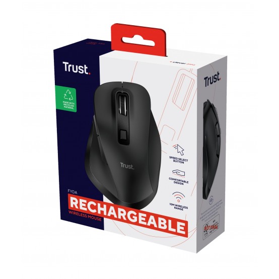 Mouse Trust Fyda Rechargeable Wireless Comfort Mouse Eco 24727