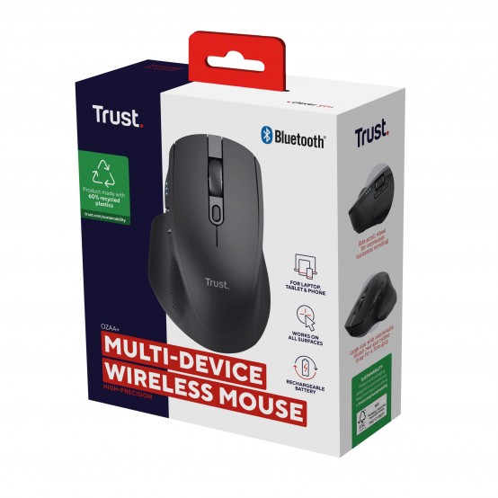 Mouse Trust Ozaa+ Multi-Device Wireless Mouse - Black 24820