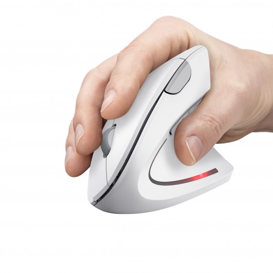 Mouse Trust Verto Ergonomic Wireless Mouse - White 25132