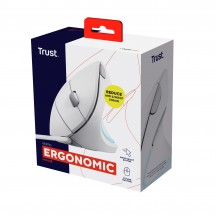 Mouse Trust Verto Ergonomic Mouse - White 25133