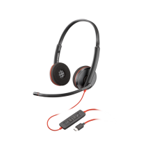 Casca HP Poly Blackwire 3220 Stereo USB-C Headset +USB-C/A Adapter (Bulk) 8X228A6