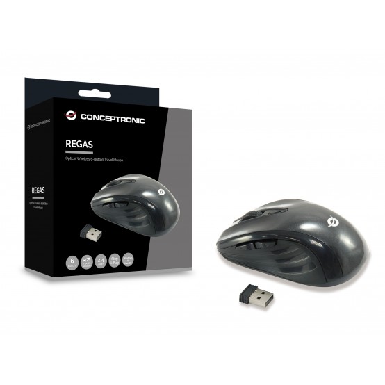 Mouse Conceptronic Optical Wireless 5-Button Travel Mouse CLLM5BTRVWL