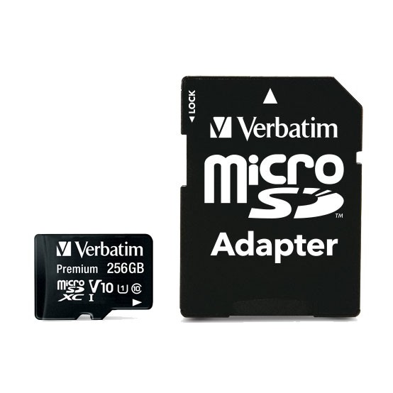 Card memorie Verbatim Premium U1 MicroSDXC Card 256GB + adapter 44087