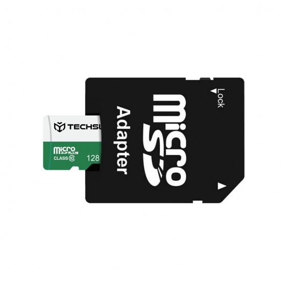 Card memorie Techsuit Memory Card - High Speed, SDXC, 128GB, Class 10, with Adapter - Black