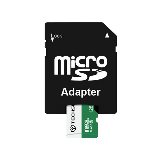 Card memorie Techsuit Memory Card - High Speed, SDXC, 128GB, Class 10, with Adapter - Black