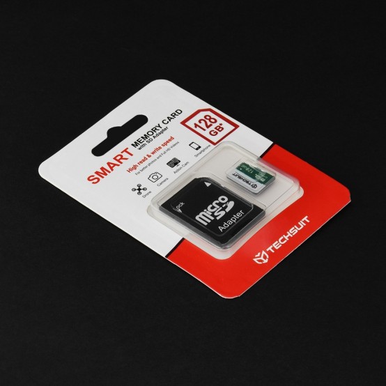 Card memorie Techsuit Memory Card - High Speed, SDXC, 128GB, Class 10, with Adapter - Black