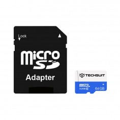 Card memorie Techsuit Memory Card - High Speed, SDXC, 64GB, Class 10, with Adapter - Black
