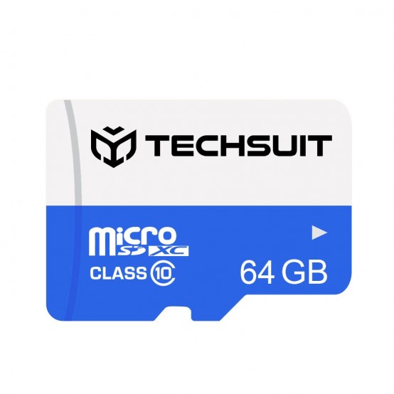 Card memorie Techsuit Memory Card - High Speed, SDXC, 64GB, Class 10, with Adapter - Black