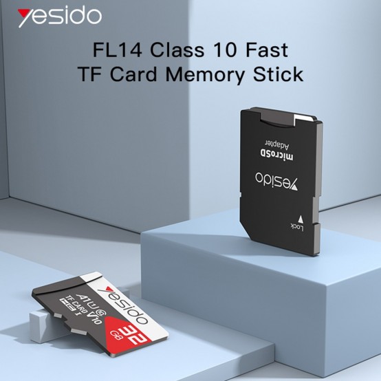Card memorie Yesido Memory Card  - High Speed File Data Transmission, 256GB, with Adapter - Black FL14