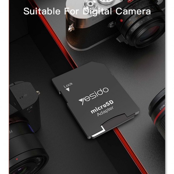 Card memorie Yesido Memory Card  - High Speed File Data Transmission, 256GB, with Adapter - Black FL14