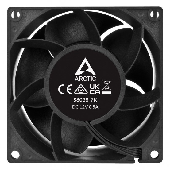 Ventilator Arctic S8038-7K (4 pack), 7000 rpm, 80mm, PWM, Negru ACFAN00292A