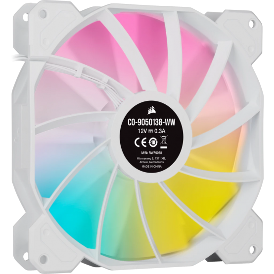 Ventilator Corsair iCUE SP140 RGB ELITE Performance 140mm White PWM Fan CO-9050138-WW