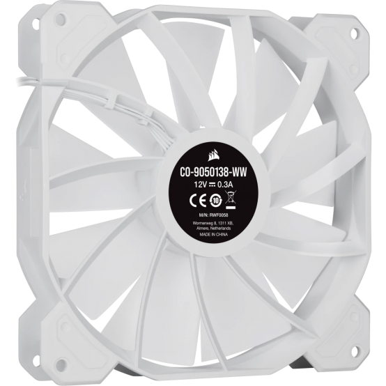 Ventilator Corsair iCUE SP140 RGB ELITE Performance 140mm White PWM Fan CO-9050138-WW