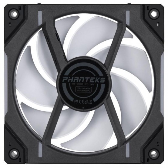 Ventilator Phanteks D30-120 PH-F120D30_DRGB_PWM_BK01_3P