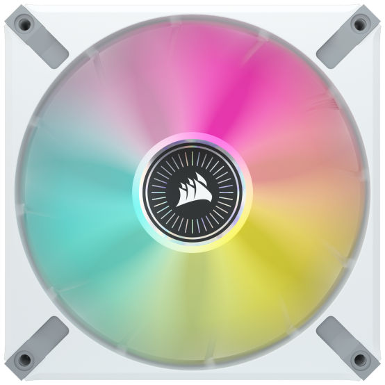 Ventilator Corsair iCUE ML140 RGB ELITE Premium 140mm PWM Magnetic Levitation Fan - White Single Pack CO-9050118-WW