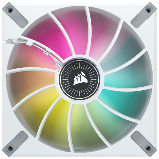 Ventilator Corsair iCUE ML140 RGB ELITE Premium 140mm PWM Magnetic Levitation Fan - White Single Pack CO-9050118-WW