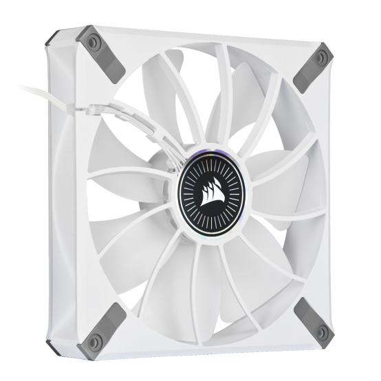 Ventilator Corsair iCUE ML140 RGB ELITE Premium 140mm PWM Magnetic Levitation Fan - White Single Pack CO-9050118-WW