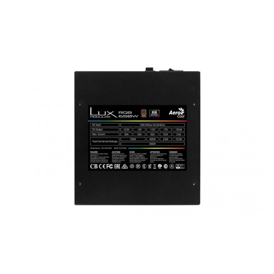 Sursa Aerocool LUX 650W RGB AEROPGSLUXRGB-650