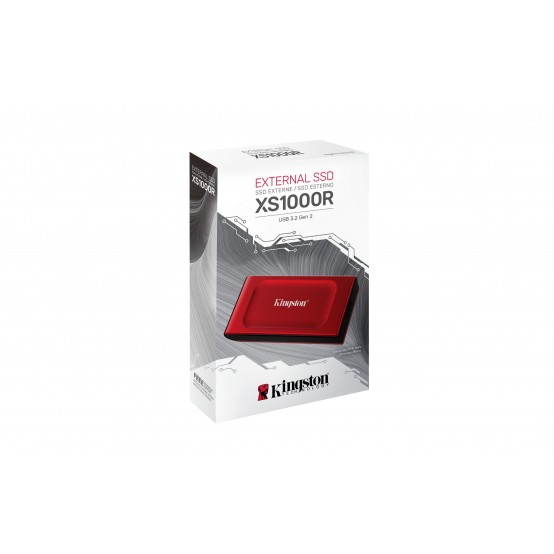 SSD Kingston XS1000 Red External USB 3.2 Gen 2 Portable Solid State Drive SXS1000R/1000G