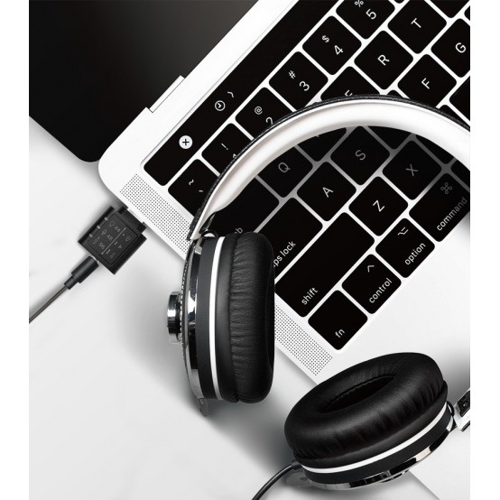 Placa de sunet LogiLink USB 3.2 audio adapter with EQ, USB-C/M to 3.5 mm/F, black UA0363