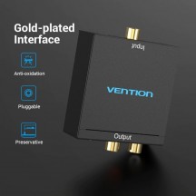 Placa de sunet Vention Digital to Analog Audio Converter Adapter 3.5mm Jack RCA Decoder Optical Fiber Coaxial Signal BDFB0-EU