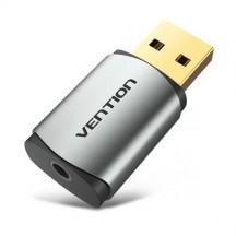 Placa de sunet Vention USB External Sound Card Gray Metal Type CDNH0