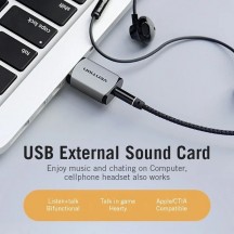 Placa de sunet Vention USB External Sound Card Gray Metal Type CDNH0