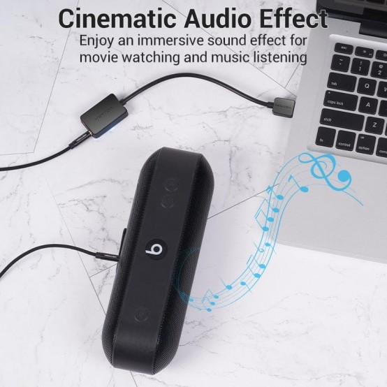 Placa de sunet Vention 2-port USB External Sound Card 0.15M Black CDYB0