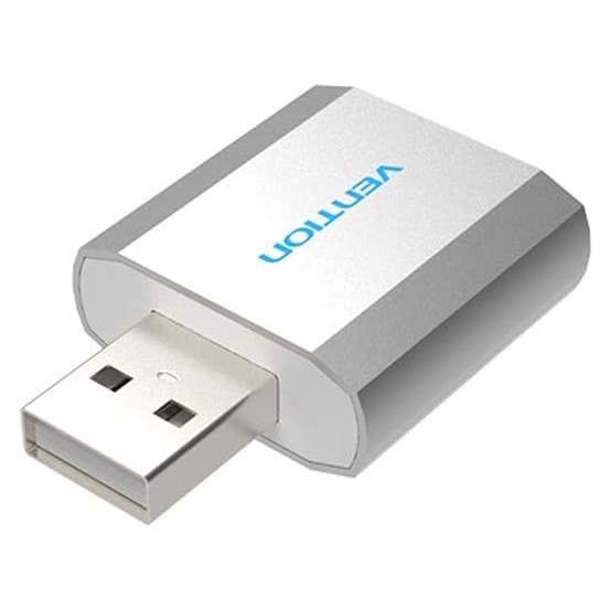 Placa de sunet Vention USB External Sound Card Silvery Metal Type VAB-S13