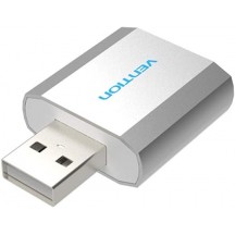 Placa de sunet Vention USB External Sound Card Silvery Metal Type VAB-S13