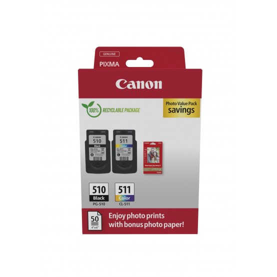Cartus Canon PG-510 / CL-511 Photo Value Pack 2970B017AA