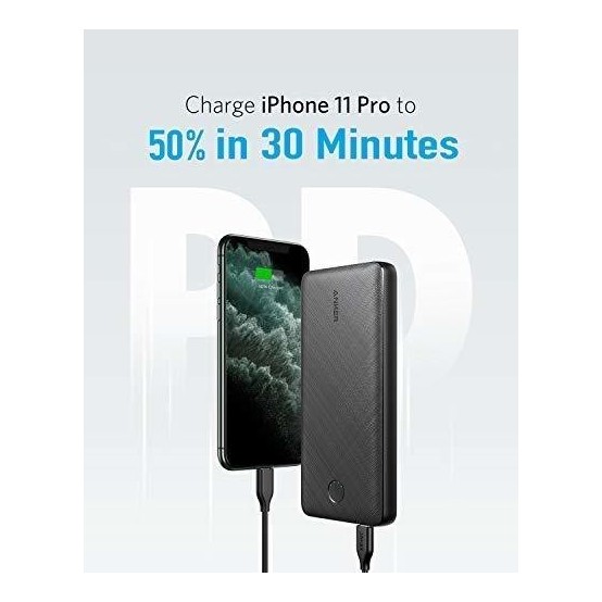 Acumulator Anker Power Bank PowerCore III  - Type-C, 2 x USB, 20000mAh - Black A1365G11