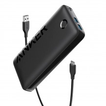 Acumulator Anker Power Bank PowerCore 335  - 2x USB, Type-C, 20000mAh, 22.5W, with Cable USB-C - Black A1647G11