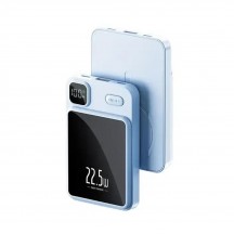 Acumulator Techsuit Wireless MagSafe Power Bank  - 2x Type-C, USB, ON/OFF Button, Digital Display, 22.5W, 10000mAh - Sky Blue P